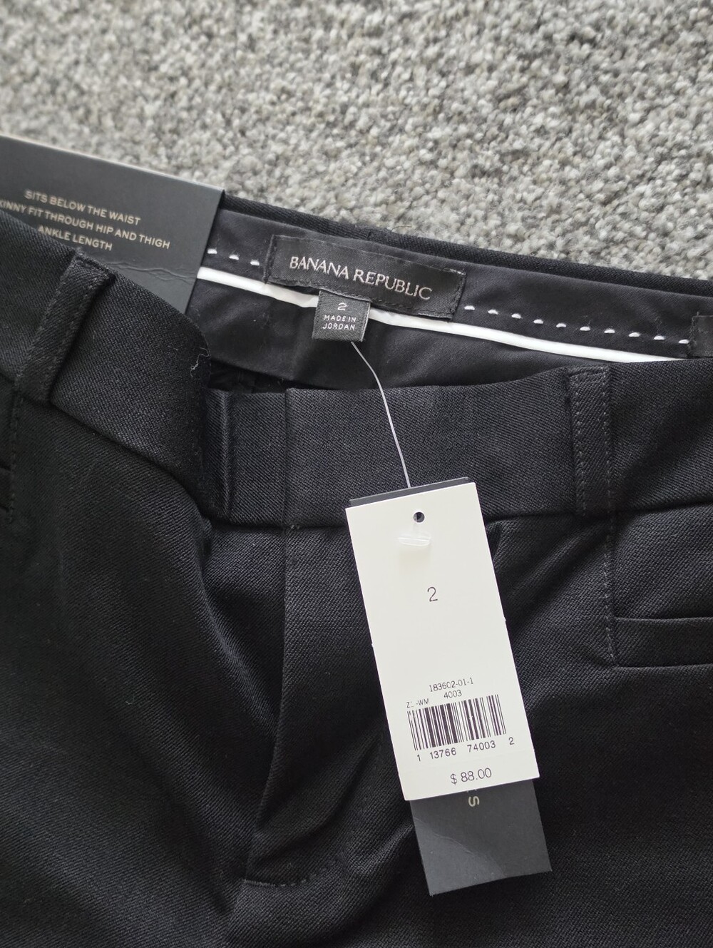 NWT! Banana Republic Black Sloan Pants - Picture 5 of 8